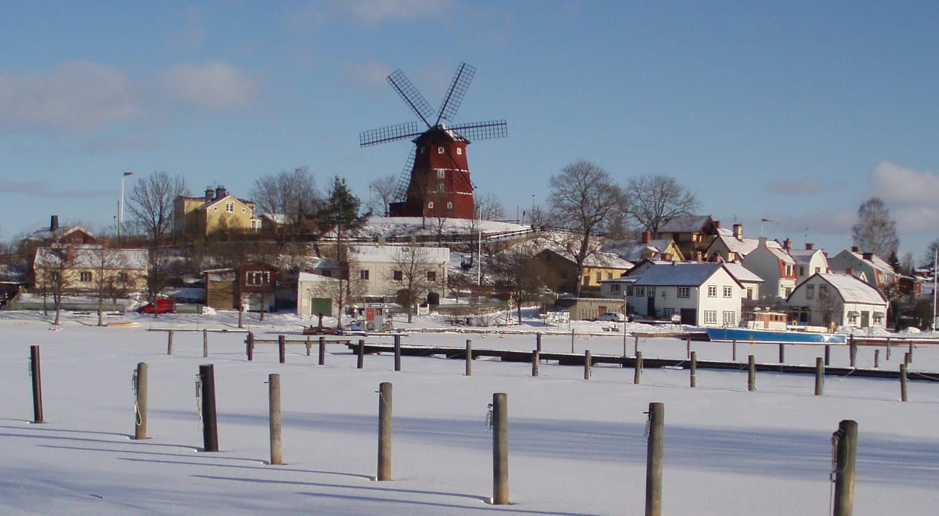 Strängnäs väderkvarn vinter